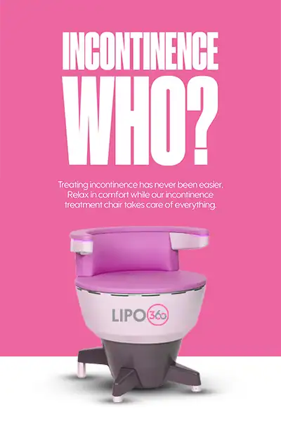 LIPO360 EMS Chair Can Help with Urinary Incontinence 2 Image of a urinary incontinence treatment seat Rushden